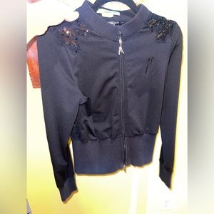 Marciano black top with lace - black - Medium